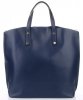 GEANȚĂ DIN PIELE shopper bag Genuine Leather bleumarin 6047